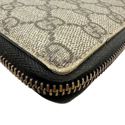 Pre-owned Gucci Black Gray Pvc Long Wallet (bi-fold) () In Multi