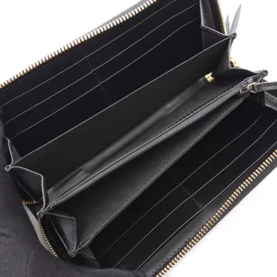 Pre-owned Gucci Black Leather Long Wallet (bi-fold) ()