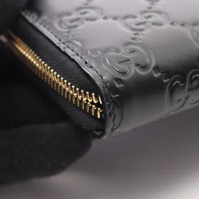 Pre-owned Gucci Black Leather Long Wallet (bi-fold) ()