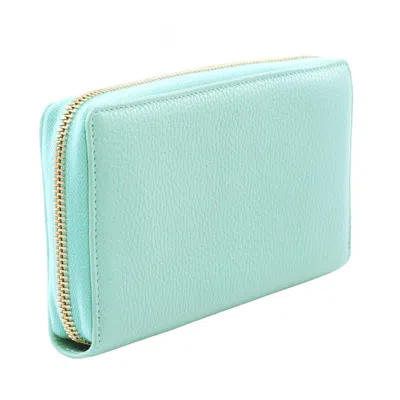 Pre-owned Gucci Blue Leather Long Wallet (bi-fold) ()