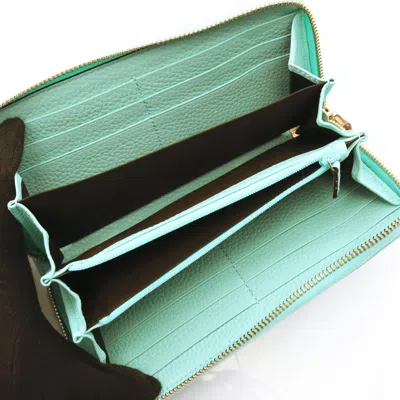 Pre-owned Gucci Blue Leather Long Wallet (bi-fold) ()