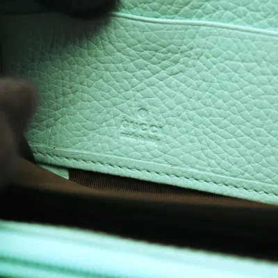 Pre-owned Gucci Blue Leather Long Wallet (bi-fold) ()