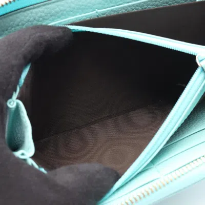 Pre-owned Gucci Blue Leather Long Wallet (bi-fold) ()