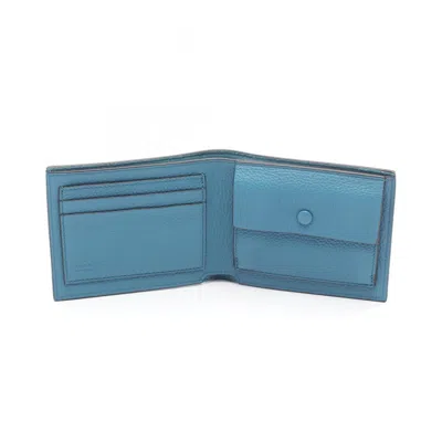 Pre-owned Gucci Blue Leather Wallet (bi-fold) ()