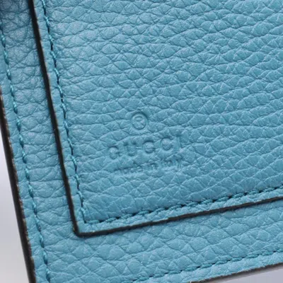 Pre-owned Gucci Blue Leather Wallet (bi-fold) ()