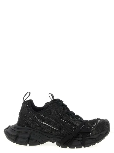 Balenciaga Embossed 3xl Sneakers In Black