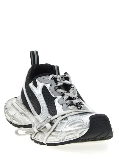 Balenciaga Multicolor Mesh And Rubber 3 Xl Gradient Sneakers In Gray