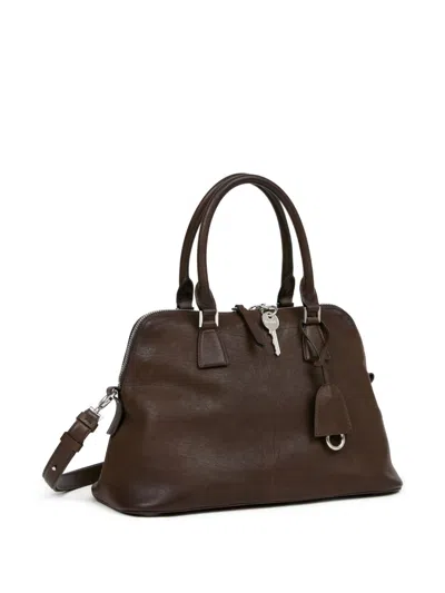 Maison Margiela 5ac Medium Leather Handbag In Brown