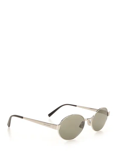 Saint Laurent 692 Glasses Silver In Metallic