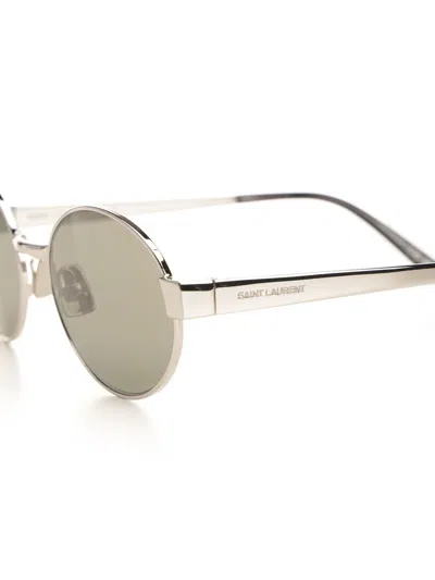 Saint Laurent 692 Glasses Silver In Metallic