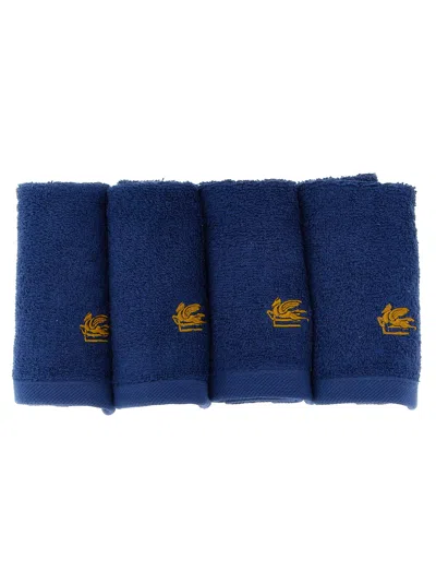 Etro Home 7plies Towels Blue In Blue