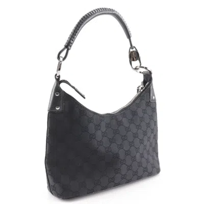 Pre-owned Gucci Gg Canvas Black Gg Canvas Shoulder Bag ()