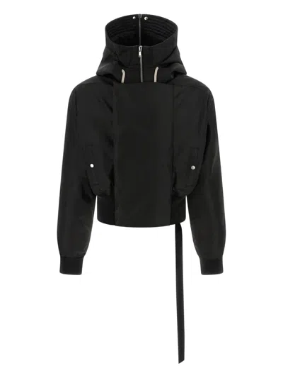 Rick Owens Drkshdw Alice Cropped Down Parka In Black
