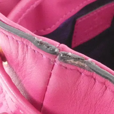 Pre-owned Gucci Pink Nylon Leather Shoulder Bag ()