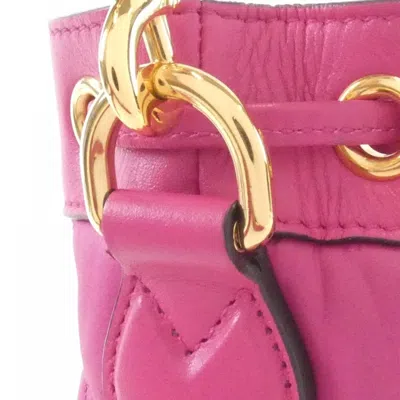 Pre-owned Gucci Pink Nylon Leather Shoulder Bag ()