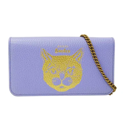 Pre-owned Gucci Purple Leather Shoulder Bag ()