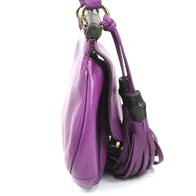 Pre-owned Gucci Purple Leather Shoulder Bag ()