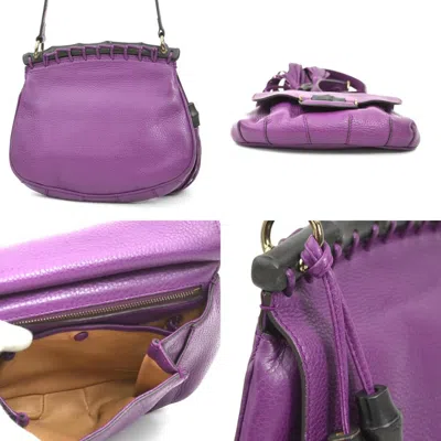 Pre-owned Gucci Purple Leather Shoulder Bag ()