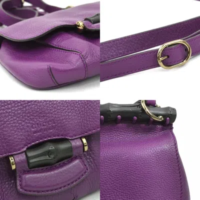 Pre-owned Gucci Purple Leather Shoulder Bag ()