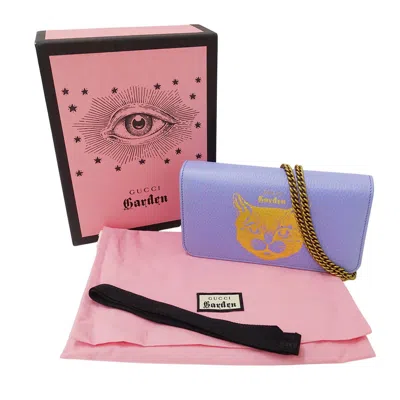 Pre-owned Gucci Purple Leather Shoulder Bag ()