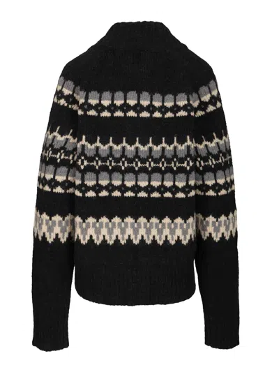 Barena Venezia Anders Caleo 51 Alpaca 22 Lana 25 Poliamid 2 Altre Fibre Knitwear Black In Black