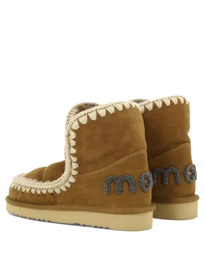 Mou Beige Suede Ankle Boots In Multi