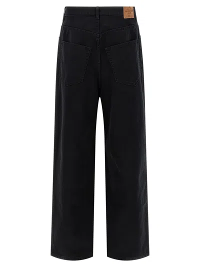 Balenciaga Loose Fit Denim Trousers In Black