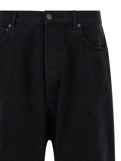 Balenciaga Loose Fit Denim Trousers In Black