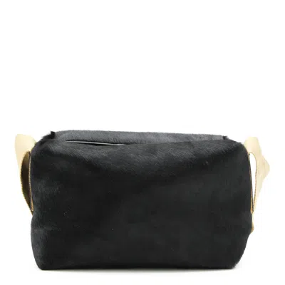 Uma Wang Textured Leather Shoulder Bag With Adjustable Strap