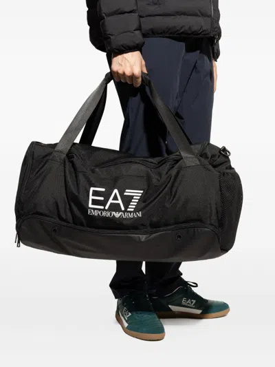 Ea7 Emporio Armani Sports Bag With Logo In Black