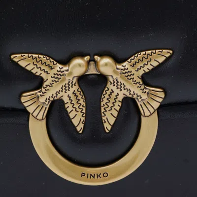 Pinko Small Love Bag Box Crossbody Bag In Nappa Leather In Black