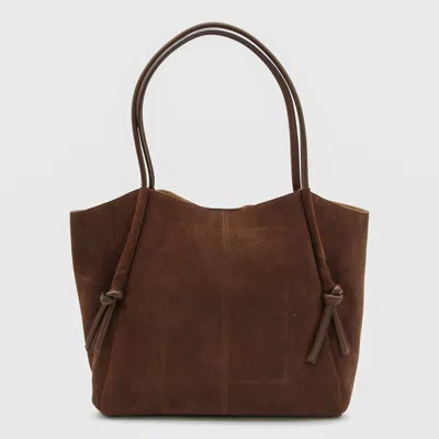 Twinset Knot-detail Logo Tote Bag In Brown
