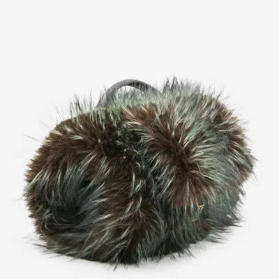Sacai Mini Bags With Faux Fur And Top Handle In Brown