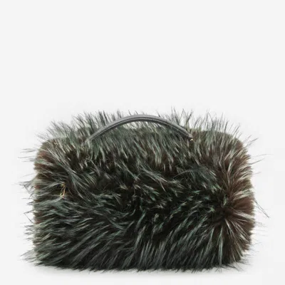 Sacai Mini Bags With Faux Fur And Top Handle In Brown