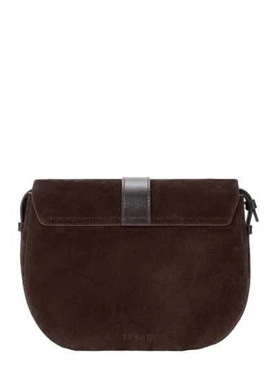 Staud Bella Truffle Suede Crossbody Bag