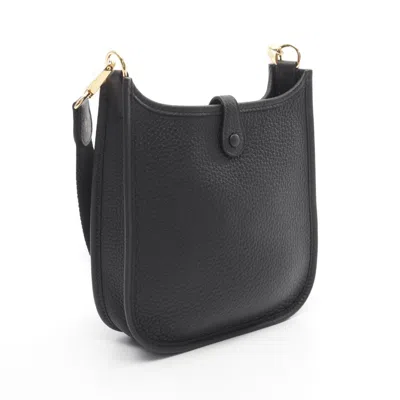Pre-owned Hermes Black Taurillon Clemence Leather Shoulder Bag ()