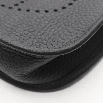Pre-owned Hermes Black Taurillon Clemence Leather Shoulder Bag ()