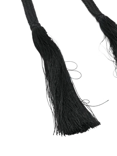 Forte Forte Braided Tassel End Belts Collection In Black