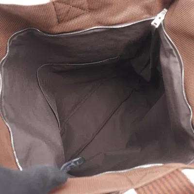 Pre-owned Hermes Brown Nylon Canvas Tote Bag ()