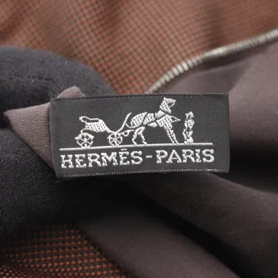 Pre-owned Hermes Brown Nylon Canvas Tote Bag ()