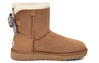 Ugg (wmns)  Mini Bailey Bow Plaid Ribbon In Brown