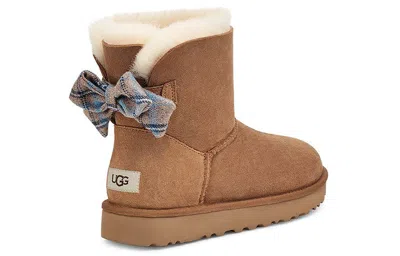Ugg (wmns)  Mini Bailey Bow Plaid Ribbon In Brown