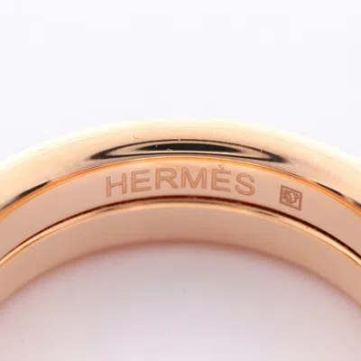 Pre-owned Hermes Gold Purple Gold Plating Band Ring ()