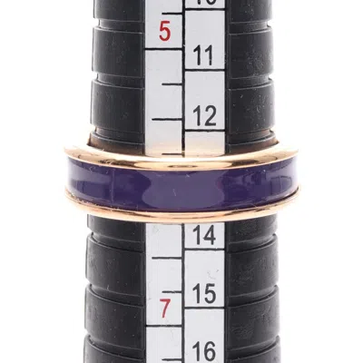 Pre-owned Hermes Gold Purple Gold Plating Band Ring ()