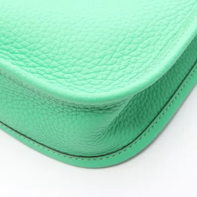 Pre-owned Hermes Green Taurillon Clemence Leather Leather Shoulder Bag ()
