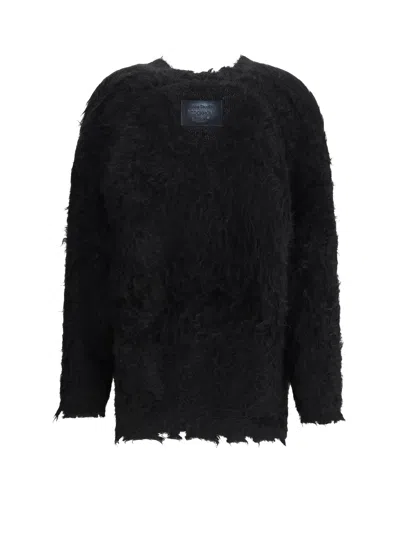 Acne Studios Women Oversized Cardigan In Mohair-wool Blend In Black