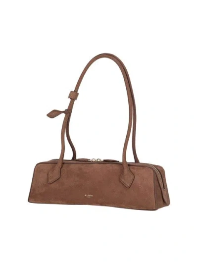 Alaïa Women Brown Le Teckel Medium Shoulder Bag In Brown