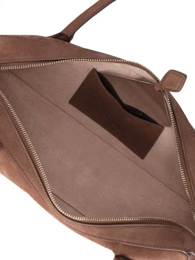 Alaïa Women Brown Le Teckel Medium Shoulder Bag In Brown