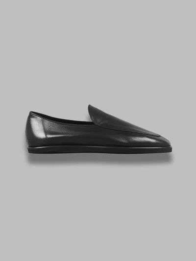 Auralee Soft Leather Loafers In Black