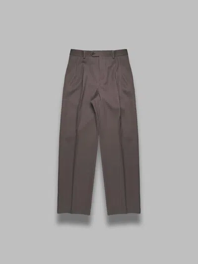 Auralee Light Wool Max Gabardine Two-tuck Slacks In Gray
